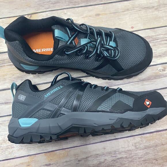 NWOT Merrell steel toe Fullbench 2 SD Shoes 6.5 Men 8 Women - Picture 2 of 5